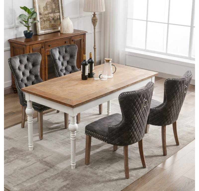 XDeer Esszimmerstuhl Esszimmerstuhl 4 St,Küchenstuhl Wohnzimmerstuhl mit einzigartigem, Türklopfer auf der Rückseite, Polsterstuhl mit Nagelkopfbesatz XDeer Esszimmerstuhl Esszimmerstuhl 4 St,Küchenstuhl Wohnzimmerstuhl mit einzigartigem, Türklopfer auf der Rückseite, Polsterstuhl mit Nagelkopfbesatz von XDeer