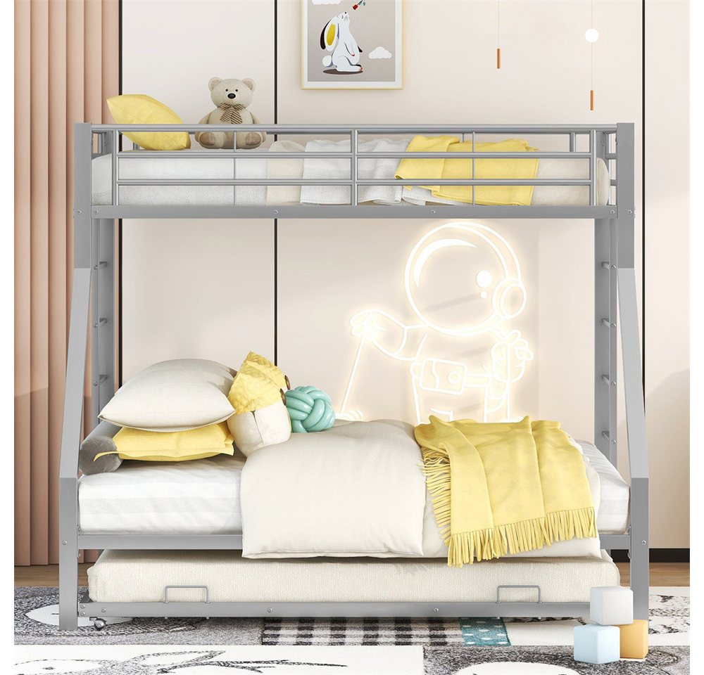 XDeer Etagenbett Etagenbett, Metallbett mit ausziehbarem Bett,mit Leiter, beiden Seiten für Kinder, Jugendliche, Erwachsene von XDeer