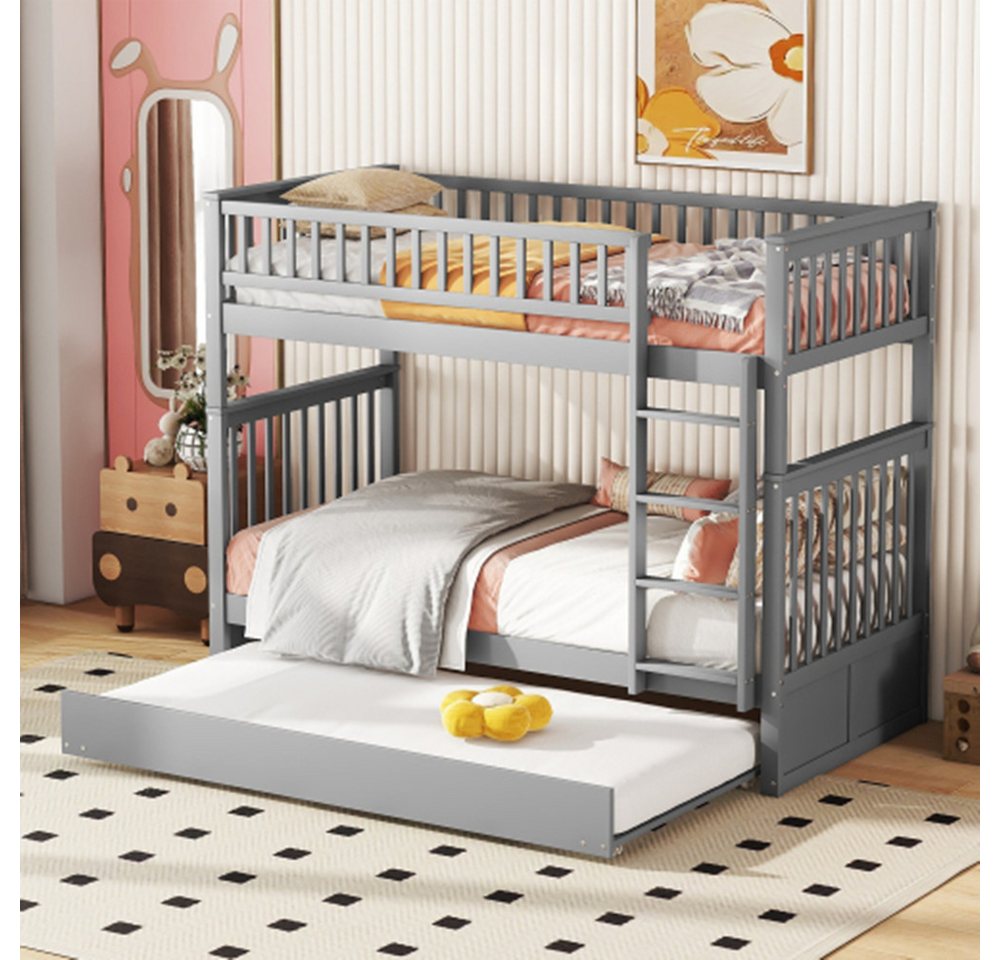 XDeer Etagenbett Etagenbetten Kinderbetten Dreierbetten Etagenbetten mit, Ausziehbett Hohe Geländer Treppe - 90*200cm XDeer Etagenbett Etagenbetten Kinderbetten Dreierbetten Etagenbetten mit, Ausziehbett Hohe Geländer Treppe - 90*200cm von XDeer