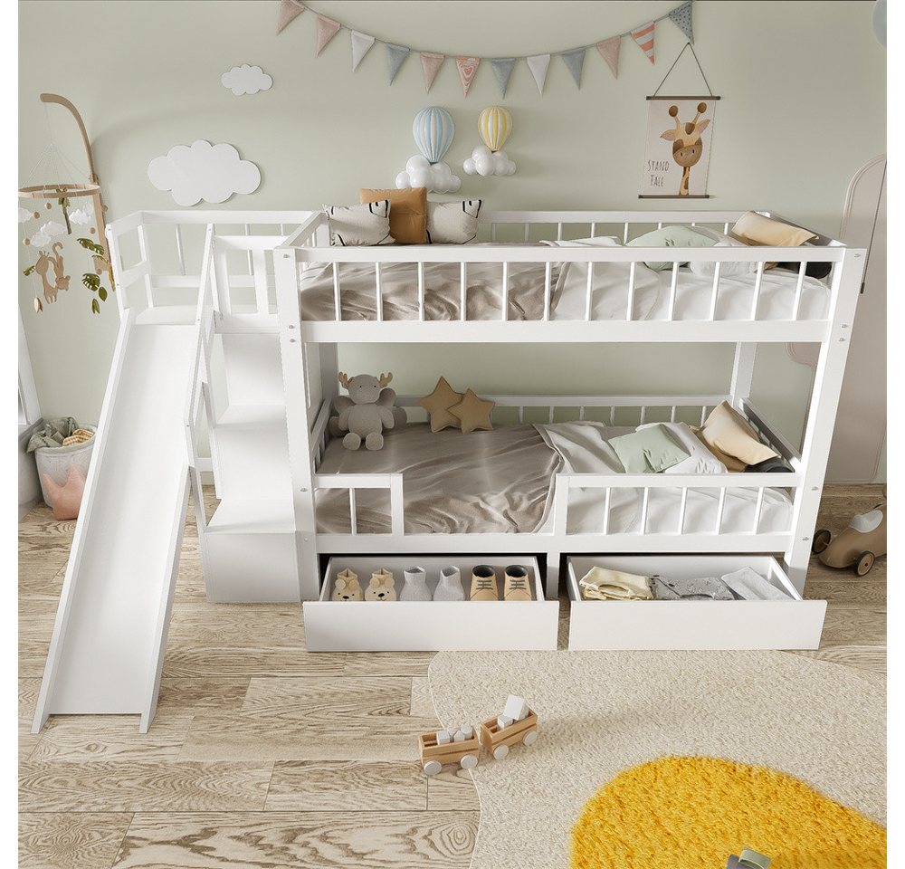 XDeer Etagenbett Kinder-Etagenbett, Doppelbett, multifunktionales Kinderbett, mit Rutsche und Treppen, mit 2 Schubladen,mit magnetischer Tür XDeer Etagenbett Kinder-Etagenbett, Doppelbett, multifunktionales Kinderbett, mit Rutsche und Treppen, mit 2 Schubladen,mit magnetischer Tür von XDeer