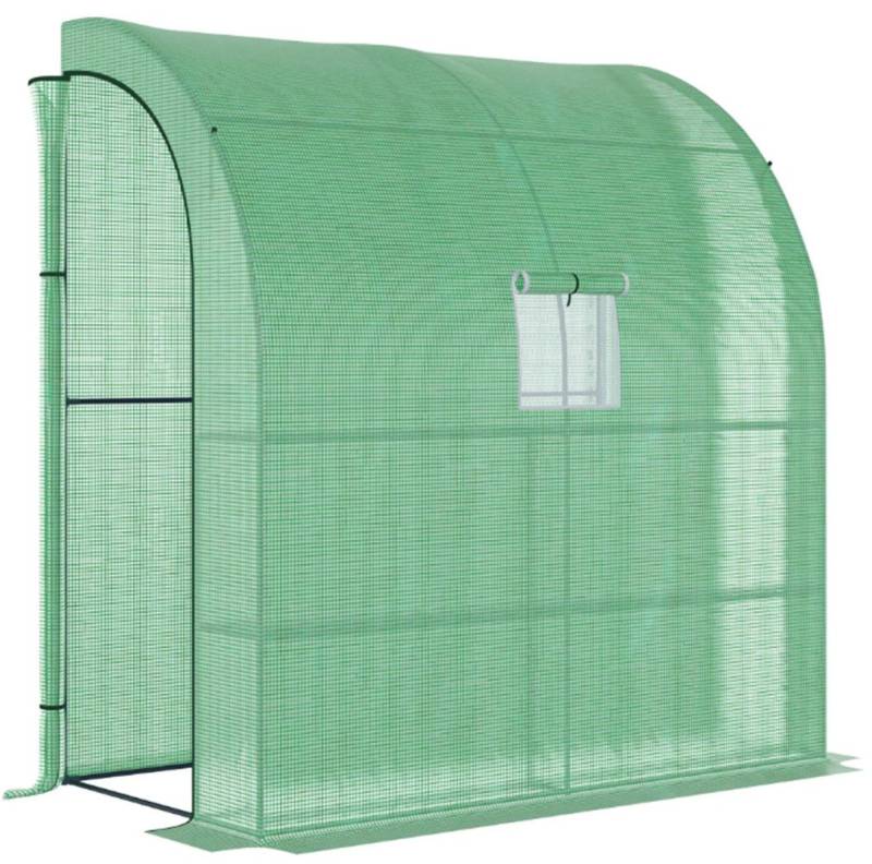 XDeer Foliengewächshaus Foliengewächshaus Tomatengewächshaus mit Mesh Fenster, Treibhaus mit aufrollbaren Türen, Anzuchthaus 200 x 100 x 215 cm von XDeer