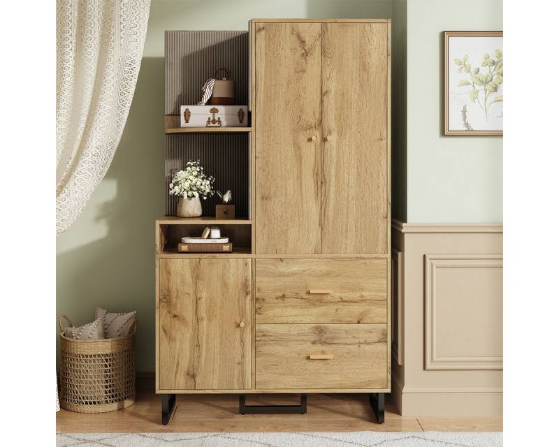 XDeer Garderoben-Set Flurgarderobe mit Gepolsterten Paneelen und Schuhschrank, Kompaktgarderoben 110x186x38 cm von XDeer