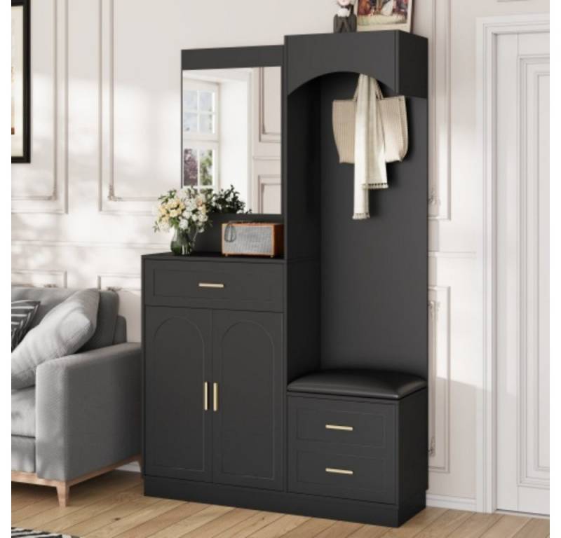 XDeer Garderobenschrank Kompaktgarderoben,Garderobenschrank und Schuhschrankkombination, Eingangsschrank, multifunktionales Lagerregal mit Spiegel XDeer Garderobenschrank Kompaktgarderoben,Garderobenschrank und Schuhschrankkombination, Eingangsschrank, multifunktionales Lagerregal mit Spiegel von XDeer