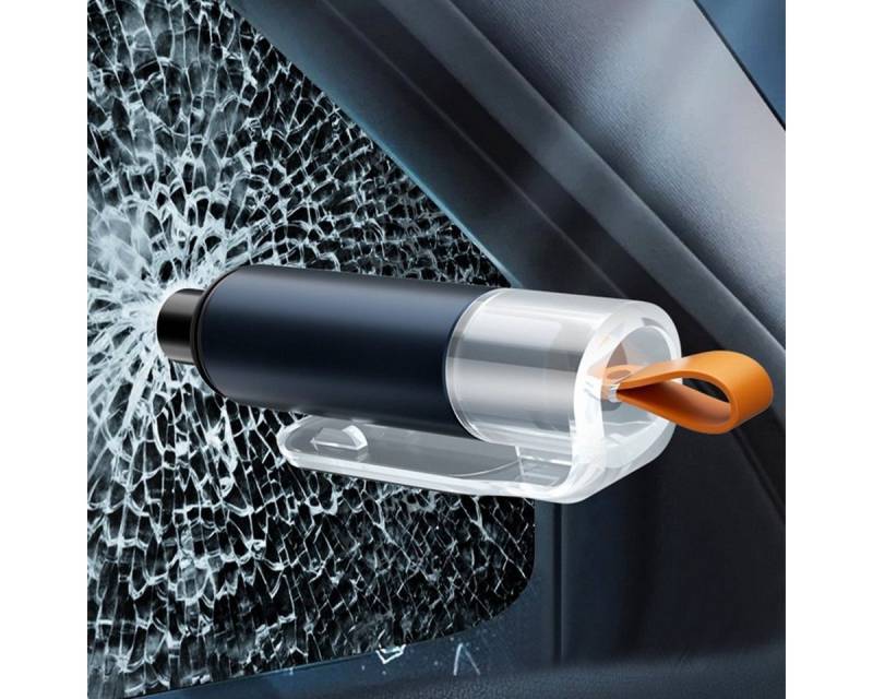 XDeer Hammer 2 in1 Mini Notfallhammer,Autonotrettungswerkzeug,Sicherheitshammer (packung, 1-St), Gurtschneider, Federtyp, Fensterbrecher, Mini Notfallschlüssel von XDeer
