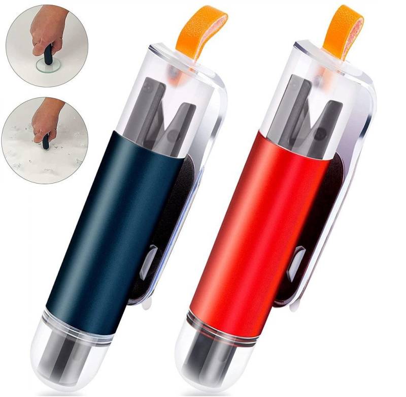 XDeer Hammer 2 in1 Mini Notfallhammer,Autonotrettungswerkzeug,Sicherheitshammer (packung, 2-St), Gurtschneider, Federtyp, Fensterbrecher, Mini Notfallschlüssel von XDeer