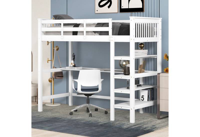 XDeer Kinderbett 90 x 200 Kinderhochbett, mit Ablagefächern und Unterbettschreibtisch XDeer Kinderbett 90 x 200 Kinderhochbett, mit Ablagefächern und Unterbettschreibtisch von XDeer