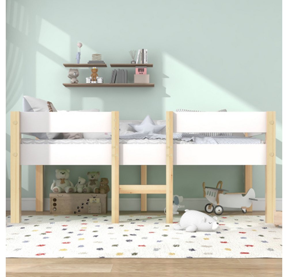 XDeer Kinderbett Kinderbett,Polsterbett mit Treppenhäuser Bett, 90x200cm,ohne Matratze von XDeer
