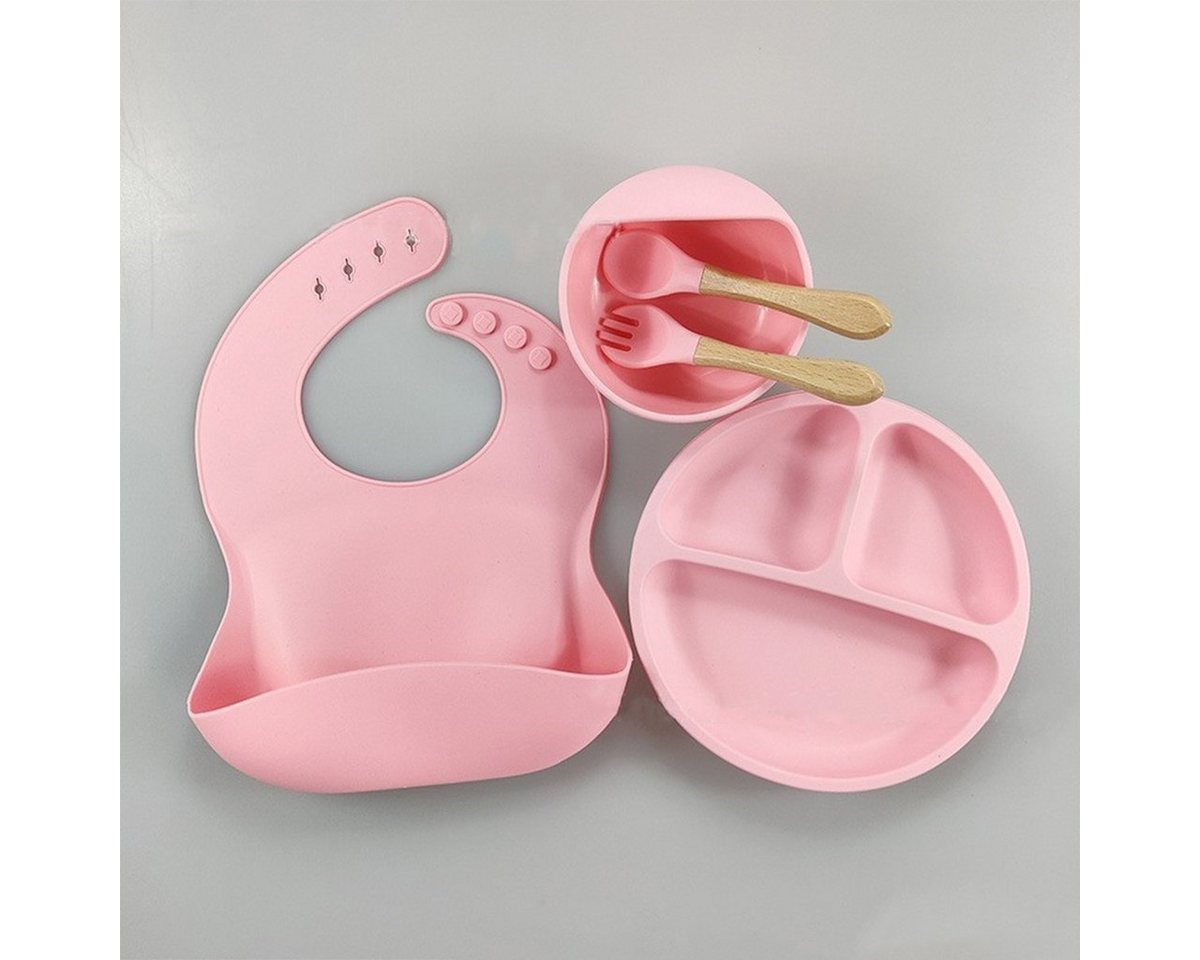 XDeer Kindergeschirr-Set Kindergeschirr-Set Baby Teller Silikon 5/6 Stücke, Baby Rutschfest Geschirr Sets für Babys, Kleinkinder von XDeer