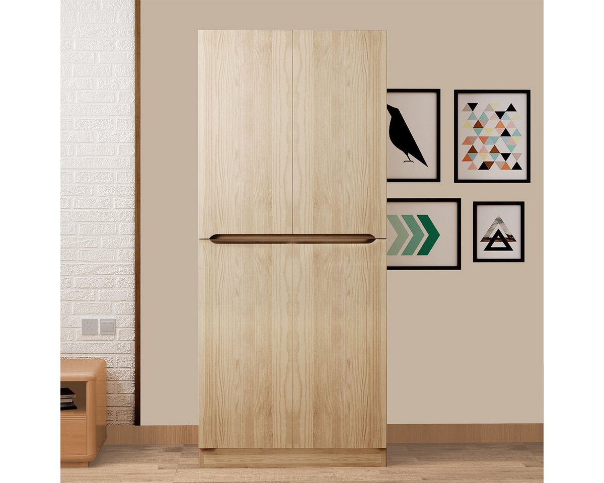 XDeer Kleiderschrank Kleiderschrank mit Doppeltür-Design und Kleinem Staufach 70 × 40 × 170 cm Holzfarbe XDeer Kleiderschrank Kleiderschrank mit Doppeltür-Design und Kleinem Staufach 70 × 40 × 170 cm Holzfarbe von XDeer