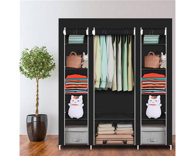 XDeer Kleiderschrank Portable Kleiderschrank mit Non-Woven-Gewebe Stoffschrank Schnell und Einfach zu Montieren Kleiderschränke Faltschrank von XDeer