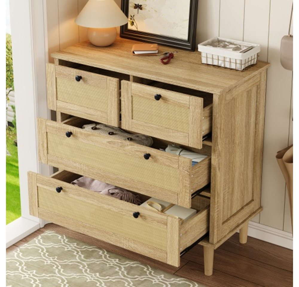 XDeer Kommode Kommode mit vier Schubladen, Sideboard, Aufbewahrungsschrank,Wohnzimmerunterschrank XDeer Kommode Kommode mit vier Schubladen, Sideboard, Aufbewahrungsschrank,Wohnzimmerunterschrank von XDeer