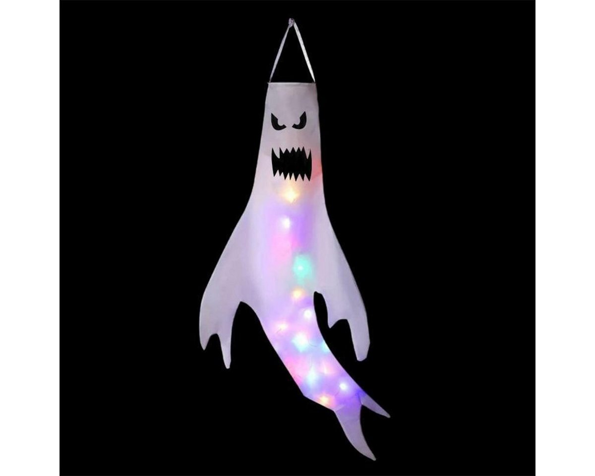 XDeer LED Dekoobjekt Halloween Geist Windsock mit Knopfbatterie LED Halloween Deko, Hängende Windsäcke Halloween Windsäcke für Halloween Deko von XDeer