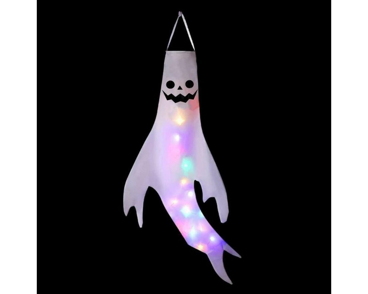 XDeer LED Dekoobjekt Halloween Geist Windsock mit Knopfbatterie LED Halloween Deko, Hängende Windsäcke Halloween Windsäcke für Halloween Deko von XDeer