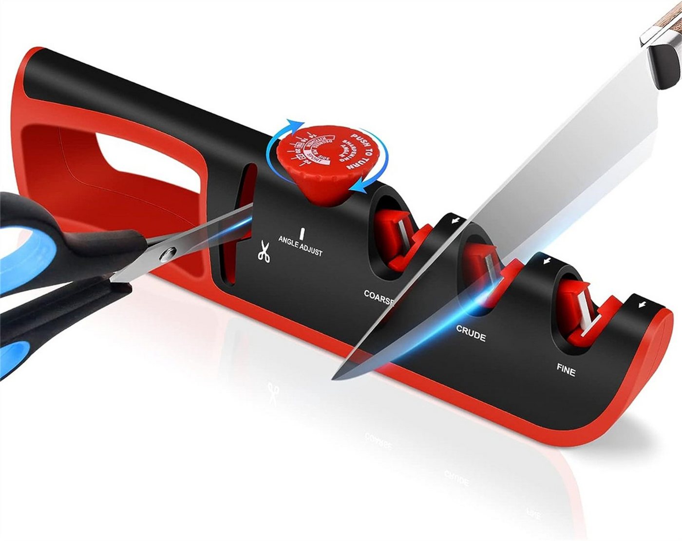 XDeer Messerschärfer Messerschärfer,4-in-1 Messerschärfer,Messerschärfer Profi, 6 Stufen Verstellbar,Schärfwinkel Verstellbar,ergonomisches Design XDeer Messerschärfer Messerschärfer,4-in-1 Messerschärfer,Messerschärfer Profi, 6 Stufen Verstellbar,Schärfwinkel Verstellbar,ergonomisches Design von XDeer
