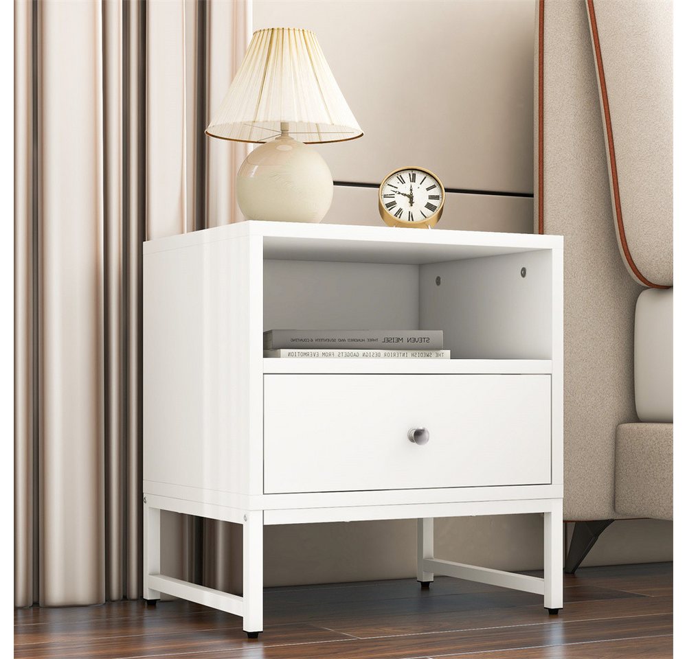 XDeer Nachttisch Moderner Nachttisch mit Griffen,2er-set,minimalistischer Stil, mit 1 Schublade, lackiert, Antikollisionsecken, 50B*39T*54H cm XDeer Nachttisch Moderner Nachttisch mit Griffen,2er-set,minimalistischer Stil, mit 1 Schublade, lackiert, Antikollisionsecken, 50B*39T*54H cm von XDeer
