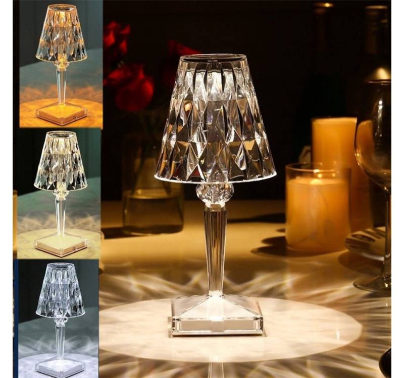 autolock Nachttischlampe Kristall Diamant Tischlampe USB aufladbare Atmosphärelampe, LED wechselbar, Tageslichtweiß autolock Nachttischlampe Kristall Diamant Tischlampe USB aufladbare Atmosphärelampe, LED wechselbar, Tageslichtweiß von autolock