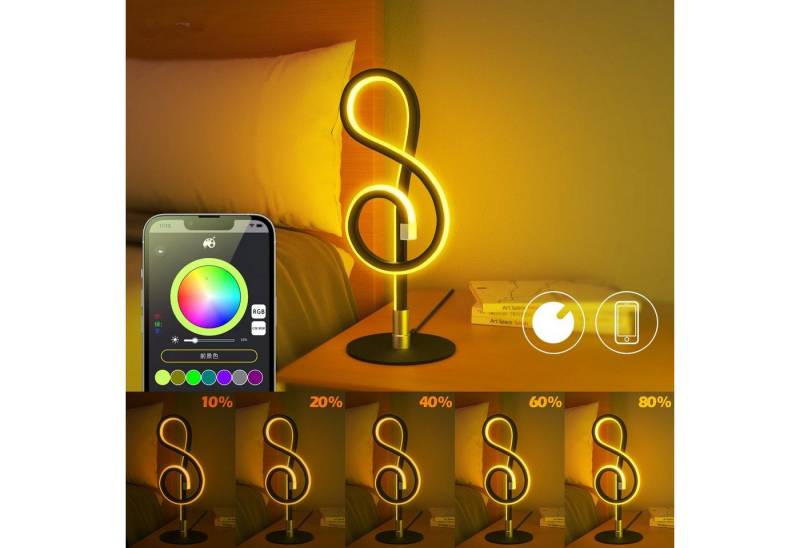 autolock Nachttischlampe LED Nachttischlampe, Tischleuchte Nachttischlampe, Nachttischlampe Fernbedienung APP Dimmbar Können Warmweiß von autolock