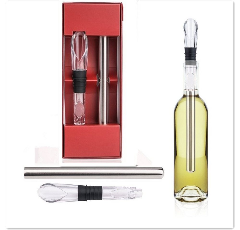 XDeer Outdoor-Flaschenkühler Weinkühlstab Set mit Ausgießer - Ideales Weinzubehör für, Weinliebhaber, Stab mit Dekanter - Zubehör für Weintrinker von XDeer