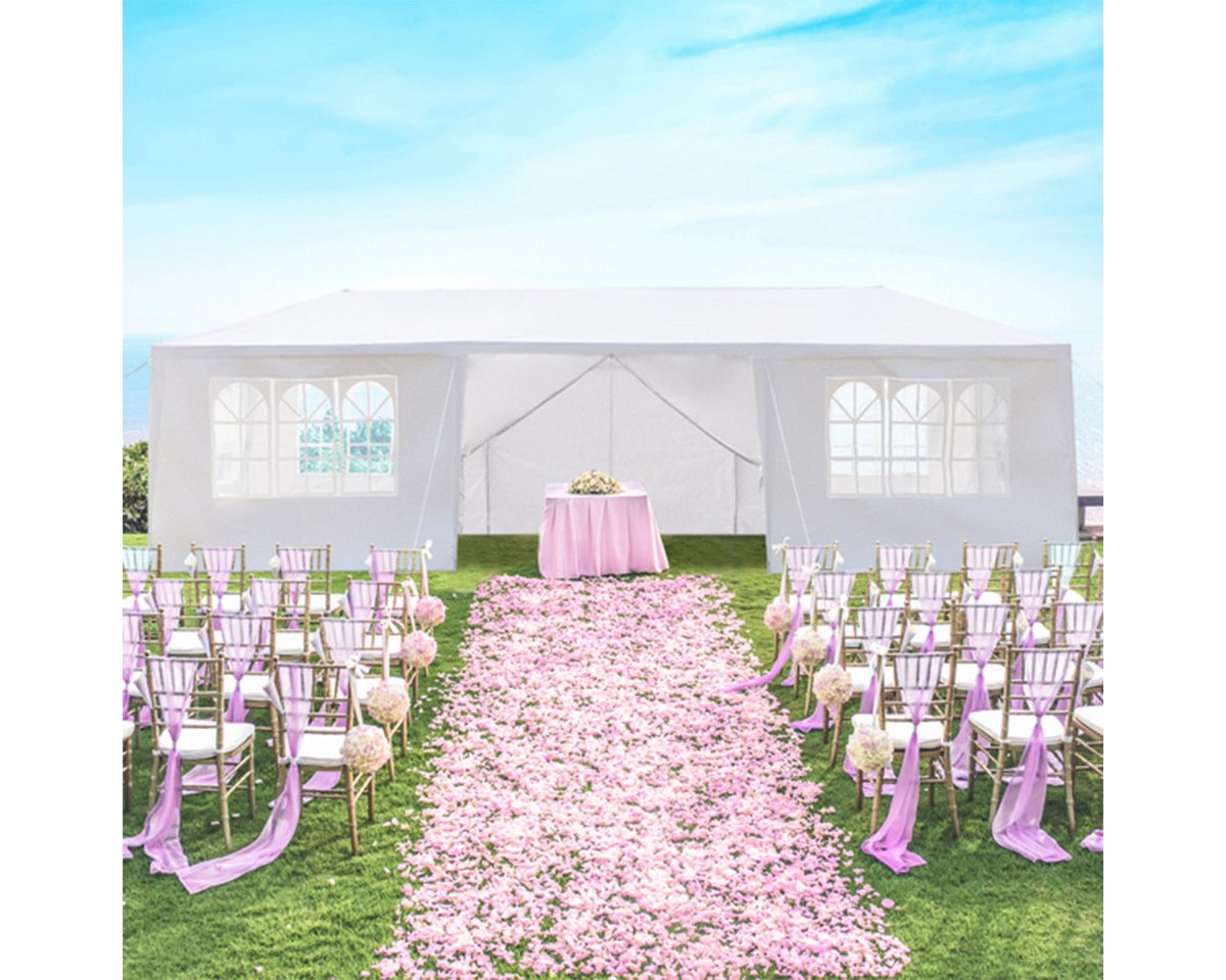 XDeer Partyzelt Pavillon mit 8 abnehmbaren Seitenwänden Wasserdichtes Festzelt, Gartenzelt Gartenpavillon für Camping Garten Hochzeit 3 x 9m von XDeer