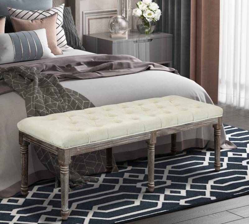 XDeer Polsterbank Polsterbank, Sitzbank Vintage Sitzhocker Bettbank, mit Knöpfen142 x 47 x 51 cm XDeer Polsterbank Polsterbank, Sitzbank Vintage Sitzhocker Bettbank, mit Knöpfen142 x 47 x 51 cm von XDeer