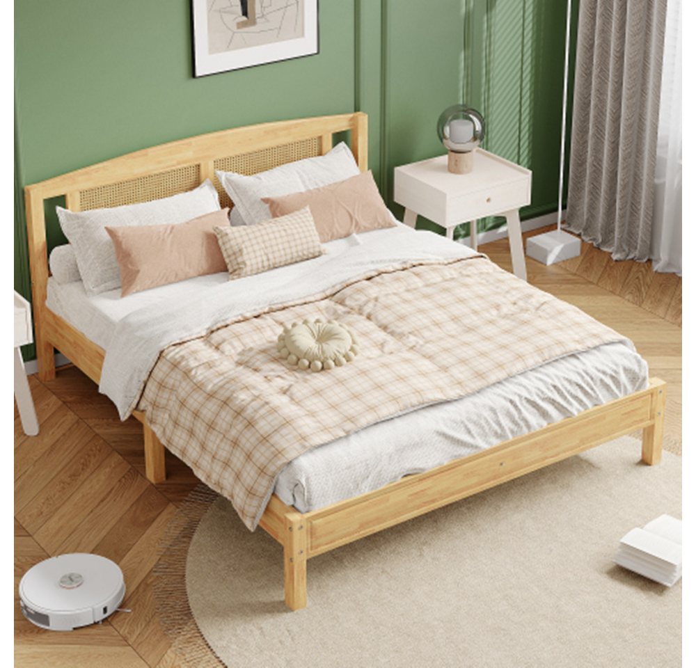 XDeer Polsterbett Doppelbett,Jugendbett Erwachsenenbett, Bett, mit, 15 Latten und Mittelfüße 160X200cm von XDeer