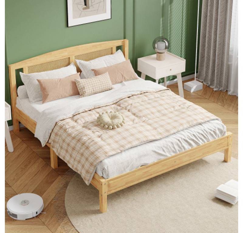 XDeer Polsterbett Doppelbett,Jugendbett Erwachsenenbett, Bett, mit, 15 Latten und Mittelfüße 160X200cm von XDeer