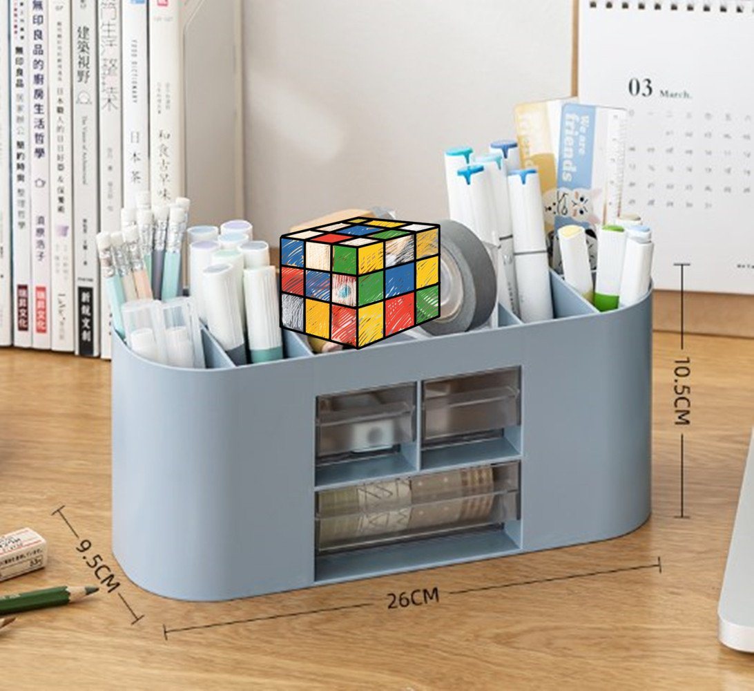 XDeer Regal-Schreibtisch Schreibtisch Organizer,mit 6Fächern & 3 Schubladen, Multifunktionaler, Schreibtisch Organizer, Platzsparendes Desk Organizer für Büro von XDeer