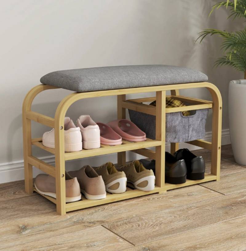 XDeer Schuhbank Schuhbank mit Regalen, Schuhaufbewahrungsbank von XDeer