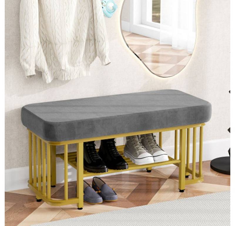 XDeer Schuhbank Schuhbank mit Sitzfläche,Schuhschrank Platzsparende, Flurbank mit verstellbaren Füßen als Sitzbank für Flur von XDeer