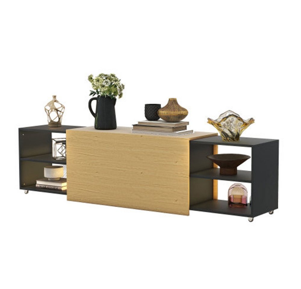 XDeer Sideboard TV-Boards,TV-Schrank LED mit Fernsteuerung,Couchtisch, TV-Konsolentisch mit Stauraum,Couchtisch mit Stauraum - 180*38*50cm von XDeer