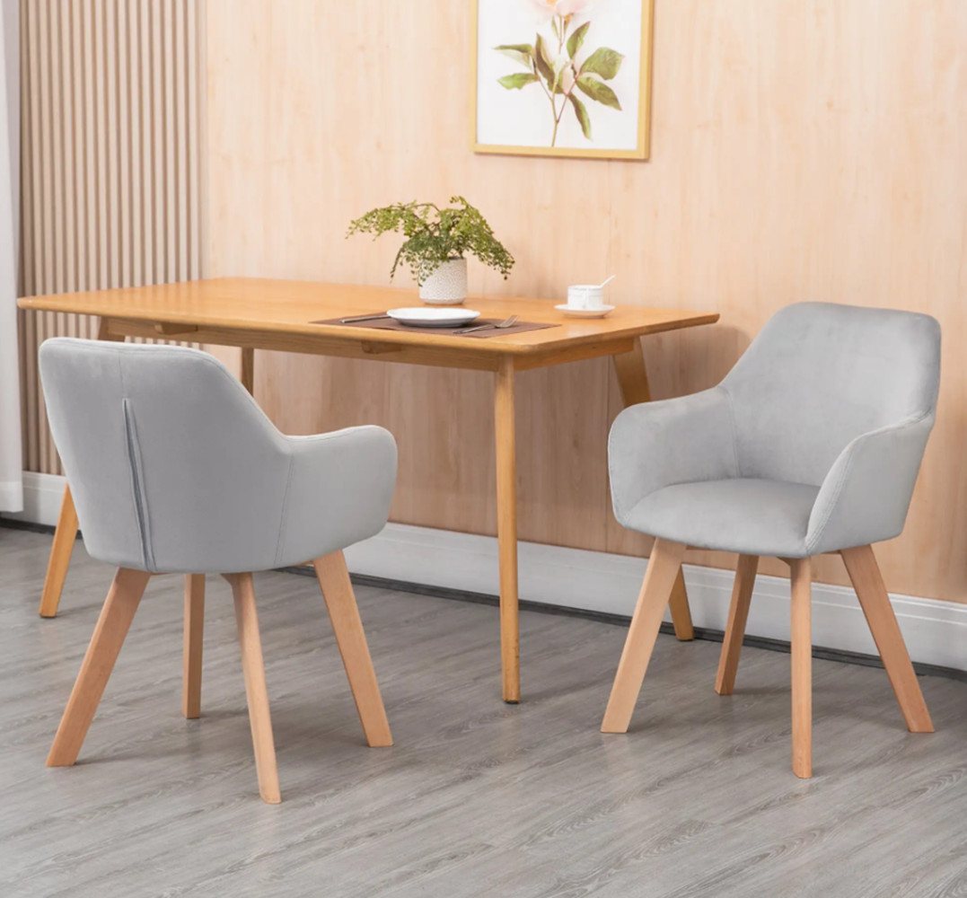 XDeer Stuhl 2er-Set Stühle, Esszimmerstühle, Polsterstuhl, Küchenstuhl, 54 cm x 57 cm x 80 cm von XDeer