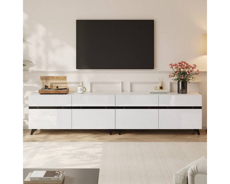 XDeer TV-Schrank TV-Schrank mit 4 Schränken und verstellbaren Trennwänden Lowboard TV-Tisch TV-Ständer TV-Schranktisch XDeer TV-Schrank TV-Schrank mit 4 Schränken und verstellbaren Trennwänden Lowboard TV-Tisch TV-Ständer TV-Schranktisch von XDeer