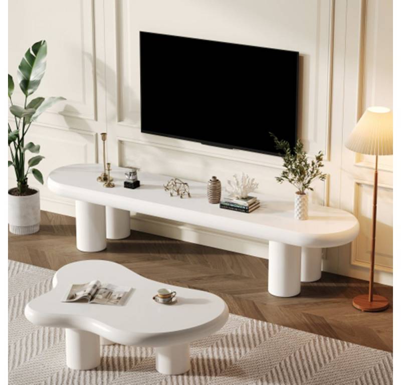 XDeer TV-Schrank TV-Schrank mit Couchtisch-Set, TV-Ständer mit abgerundeten Kanten (für 65-Zoll-Fernseher) und Beistelltisch,Kaffeetisch von XDeer