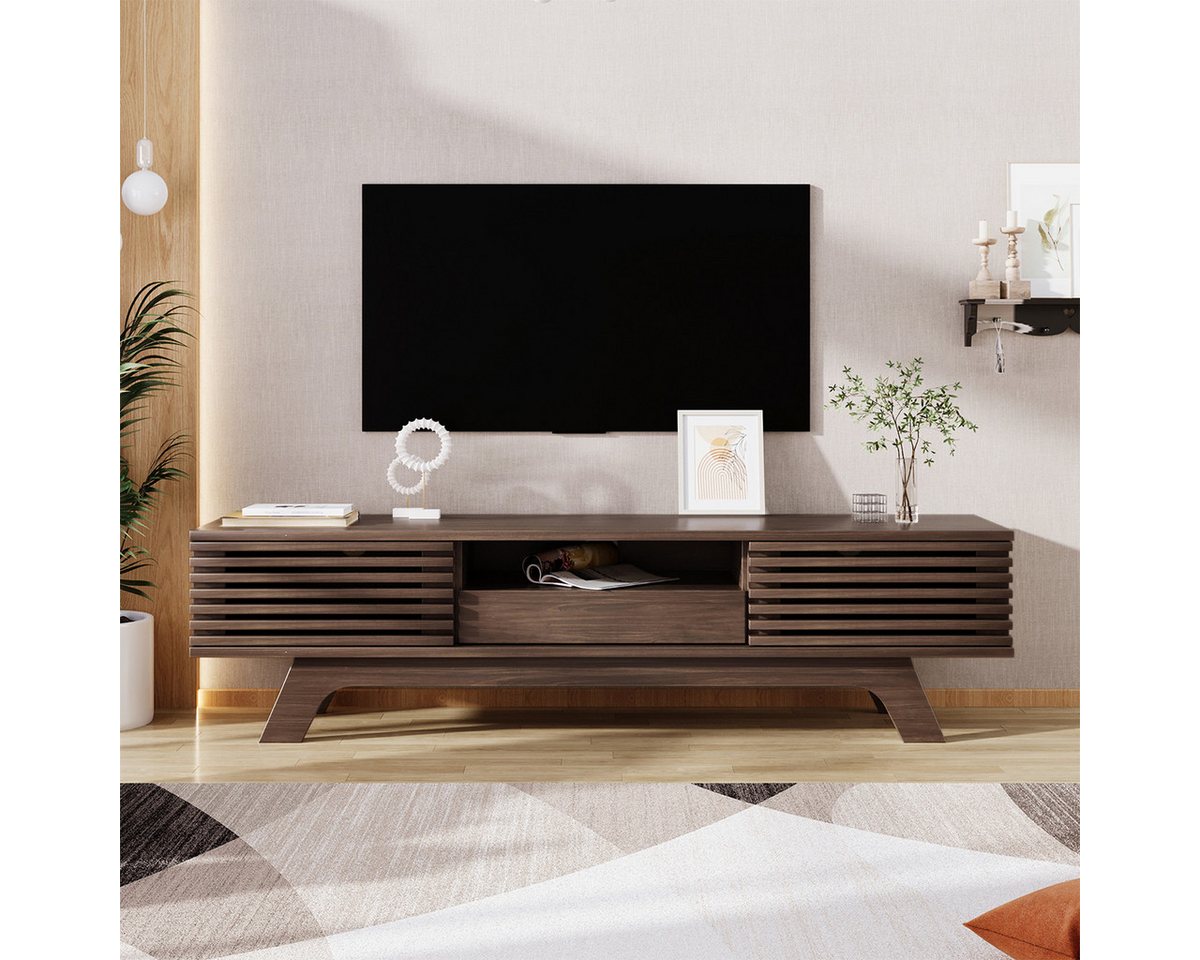 XDeer TV-Schrank TV-Schrank mit Schublade und Türen TV-Tisch TV-Ständer Einzigartiges Design TV-Möbel TV-Panel Vintage-Holzfarbe XDeer TV-Schrank TV-Schrank mit Schublade und Türen TV-Tisch TV-Ständer Einzigartiges Design TV-Möbel TV-Panel Vintage-Holzfarbe von XDeer