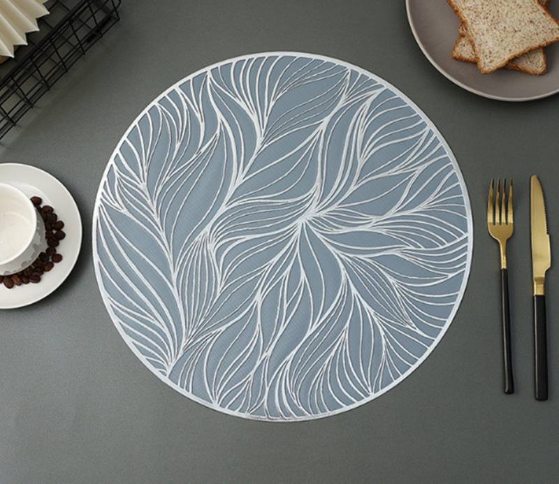 XDeer Tischdecke 4 stück Tischset, Platzset Rund,Tischsets Abwaschbar, Hitzebeständige, 38 * 38 cm von XDeer