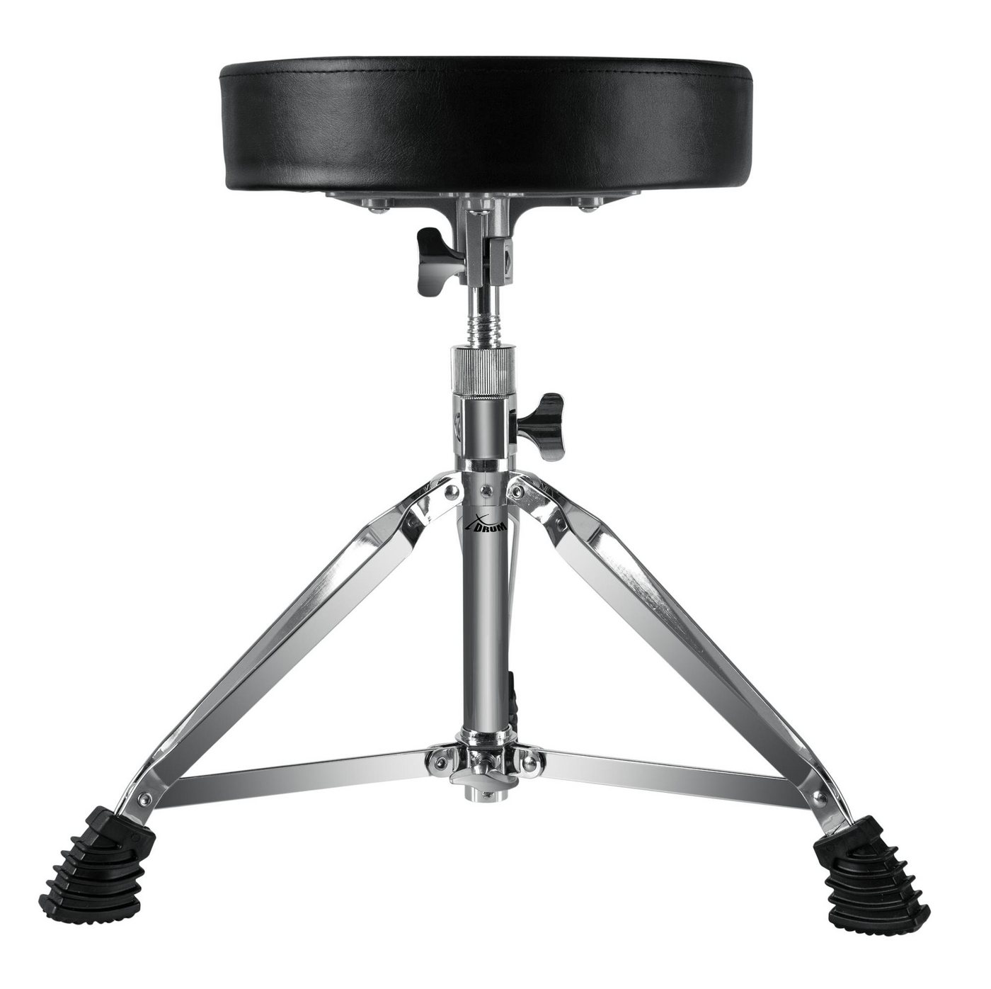 XDrum Schlagzeughocker Drumhocker Session (doppelstrebig, Drum Stool mit Gummifüßen) (DHS-1), Höhenverstellbar 47-60 cm von XDrum