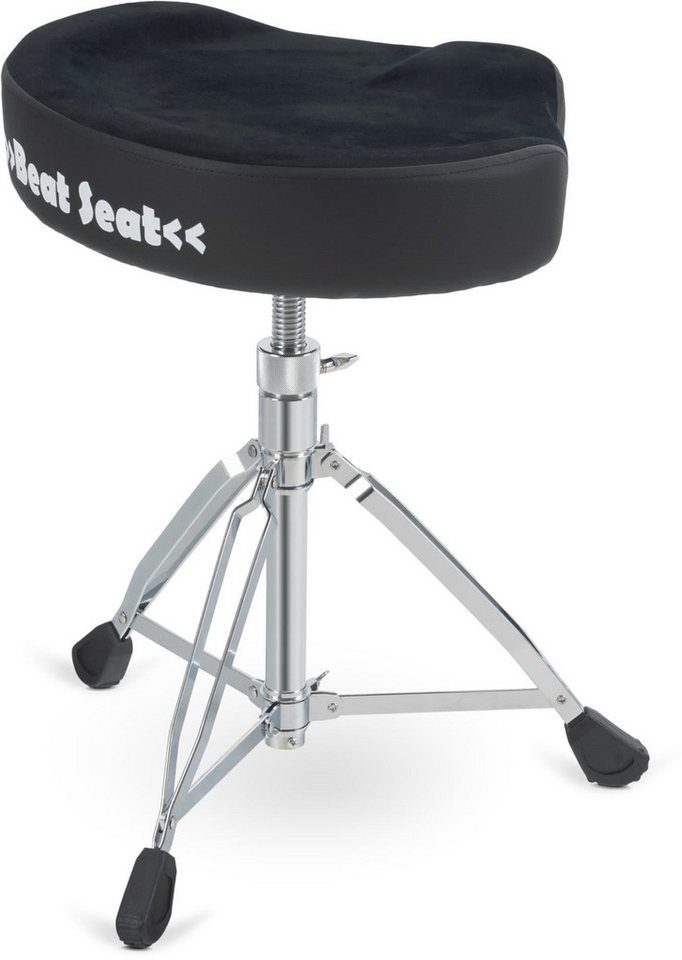 XDrum Sitzhocker XDrum BeatSeat Drumhocker Sattel, Höhenverstellbar von 49 - 65 cm, Bequeme Sitzfläche in Sattelform von XDrum