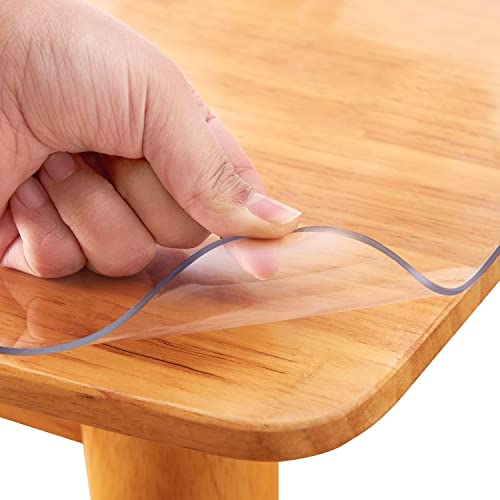 PVC-Tischabdeckung, rechteckig, transparent, 106,7 x 177,8 cm, Kristall-Kunststoffmatte, wasserdicht, 1,5 mm dick, für Schreibtische und Tische PVC-Tischabdeckung, rechteckig, transparent, 106,7 x 177,8 cm, Kristall-Kunststoffmatte, wasserdicht, 1,5 mm dick, für Schreibtische und Tische von XEANGOUN