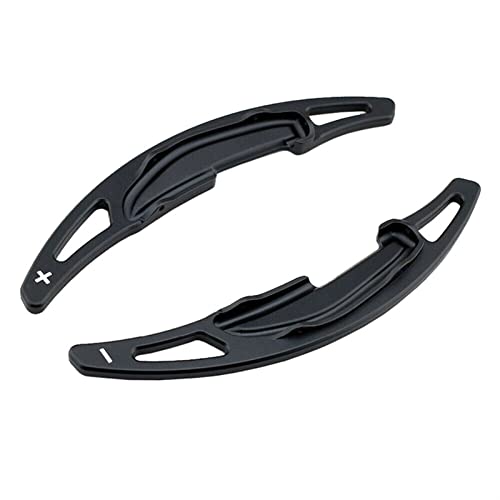 XEBRAD 1 paar Lenkrad Schaltwippen Verlängerung Shifter M2 M3 M4 M5 X5M X6M F87 F85 F86 F80 F82 F83 F10 M6 Aluminium Lenkrad-Schaltwippen(Black) von XEBRAD