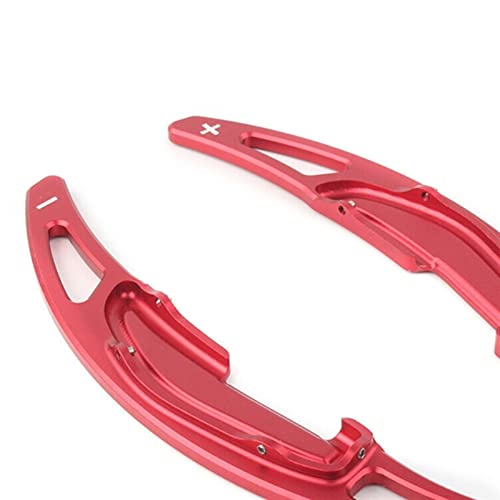XEBRAD 1 paar Lenkrad Schaltwippen Verlängerung Shifter M2 M3 M4 M5 X5M X6M F87 F85 F86 F80 F82 F83 F10 M6 Aluminium Lenkrad-Schaltwippen(Red) von XEBRAD