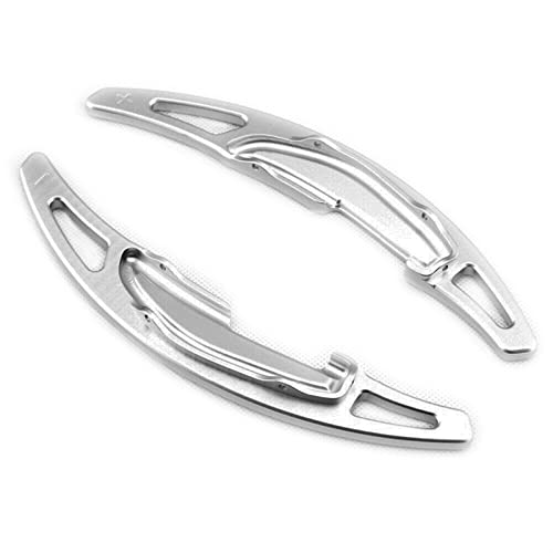 XEBRAD 1 paar Lenkrad Schaltwippen Verlängerung Shifter M2 M3 M4 M5 X5M X6M F87 F85 F86 F80 F82 F83 F10 M6 Aluminium Lenkrad-Schaltwippen(Silver) von XEBRAD