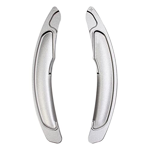 XEBRAD 2 STÜCKE Auto-Lenkrad-Schaltwippen-Schalthebelverlängerung, for Mitsubishi, ASX Outlander Lancer Eclipse Cross 2010-2020 Lenkrad-Schaltwippen(Silver) von XEBRAD