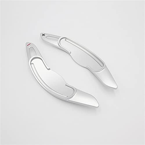 XEBRAD 2 STÜCKE Auto Lenkrad Schaltwippen Verlängerung Abdeckung Zubehör, for MINI, F56 F54 F55 F57 F60 Lenkrad-Schaltwippen(Silver) von XEBRAD
