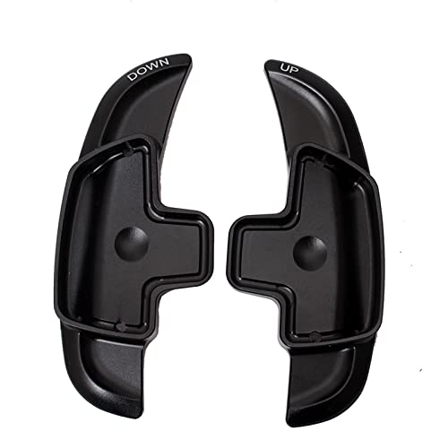 XEBRAD 2 STÜCKE Auto-Lenkradschaltpaddel, for Mercedes, SLK-Klasse 2011-2015, Lenkradschaltpaddel-Verlängerung aus Leichtmetall Lenkrad-Schaltwippen(Black) von XEBRAD