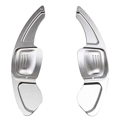 XEBRAD 2 STÜCKE Auto Schaltwippen Lenkradschalthebel, for Volkswagen, for VW, for Golf, 7 Alltrack MK7, for Passat, B8 Variante, for Tiguan, for Jetta, MK6 Lenkrad-Schaltwippen(Silver) von XEBRAD
