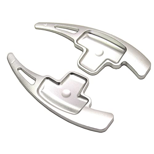 XEBRAD 2 STÜCKE Lenkrad Schaltwippenverlängerung Ersatz Schalthebel, for Benz, W176 W205 W212 W222 W246 C117 W218 X156 Lenkrad-Schaltwippen(Style 1 silver) von XEBRAD