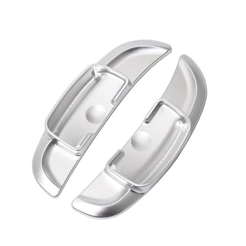 XEBRAD 2 STÜCKE Lenkrad Schaltwippenverlängerung Ersatz Schalthebel, for Benz, W176 W205 W212 W222 W246 C117 W218 X156 Lenkrad-Schaltwippen(Style 2 silver) von XEBRAD