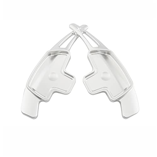 XEBRAD 2 STÜCKE Lenkradpaddel Auto Ersatz Verlängerung Schalthebelabdeckung, for Mercedes-Benz, ABCE GLE Klasse W176 W205 W246 C117 W218 Lenkrad-Schaltwippen(Silver) von XEBRAD