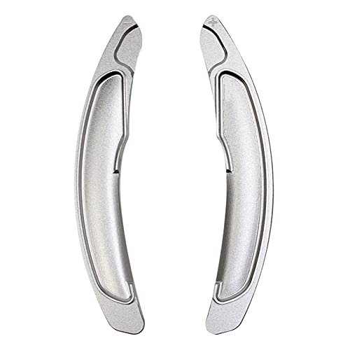 XEBRAD 2 Stück Auto-Lenkrad-Schaltwippen-Verlängerung, for Mitsubishi, ASX RVR Outlander Lancer Eclipse Cross Lenkrad-Schaltwippen(Silver) von XEBRAD