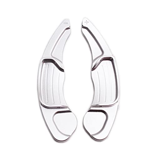 XEBRAD 2 Stück Lenkrad-Schaltwippen-Verlängerung, Schalthebelabdeckung, for Ford, for Mondeo, Edge Taurus, for Lincoln, MKC MKX MKZ 2013-2019 Lenkrad-Schaltwippen(Silver) von XEBRAD